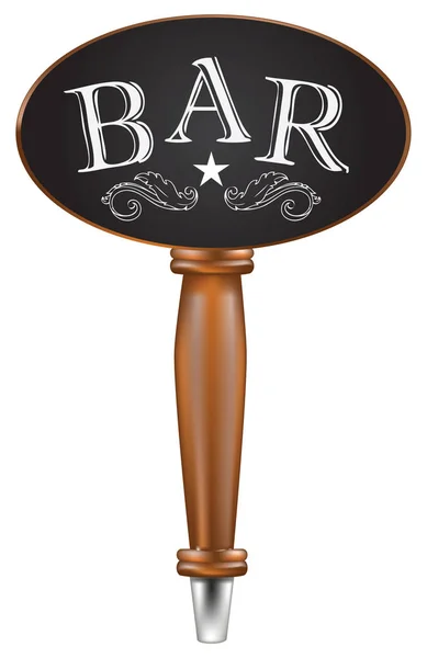 Handle Beer Tap Oval Top Chalk Board Text Bar - Stock Vector. 