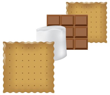 Ingredients for Smores clipart