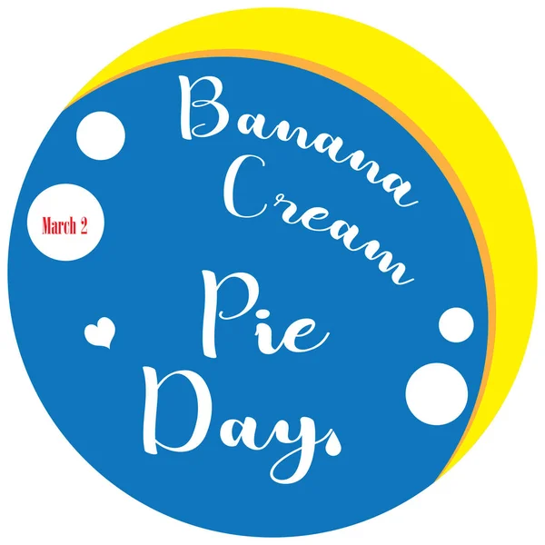 Tarte à la crème banane jour — Image vectorielle