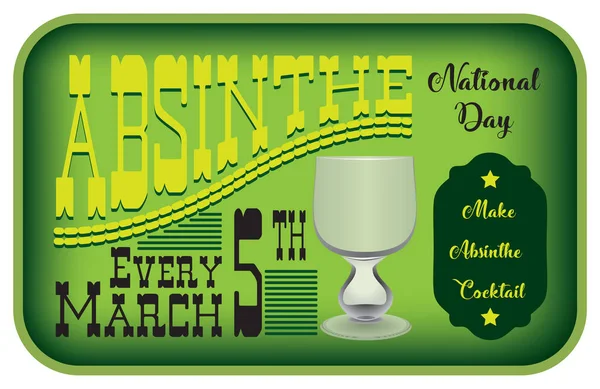 Étiquette Journée de l'absinthe — Image vectorielle