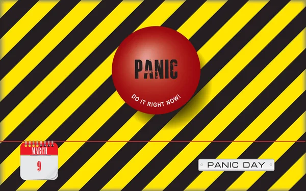 Ansichtkaart paniek dag — Stockvector
