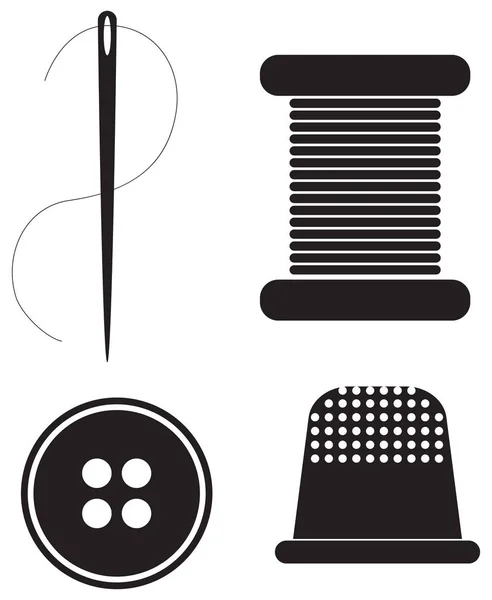 Symboles production de vêtements — Image vectorielle