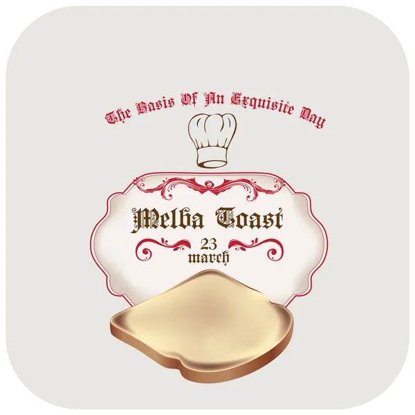 Melba Toast Day — Vector de stock