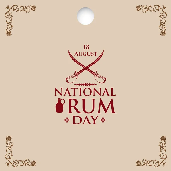 Dia Nacional do Rum — Vetor de Stock