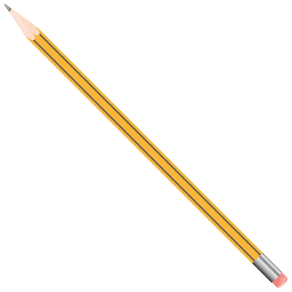 古典的な鉛筆消しゴム付き — ストックベクタ