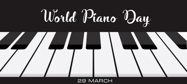 Världs piano dagen — Stock vektor