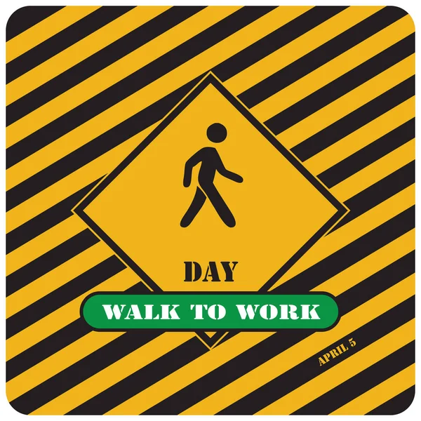 Walk to Work Day — Stock Vector