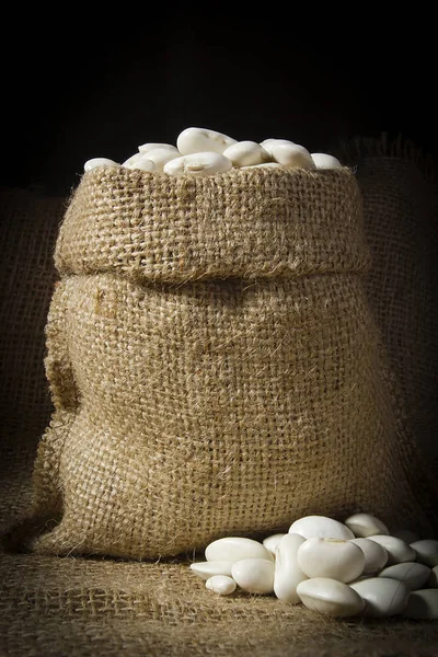 Beans in bag — Stock Photo, Image