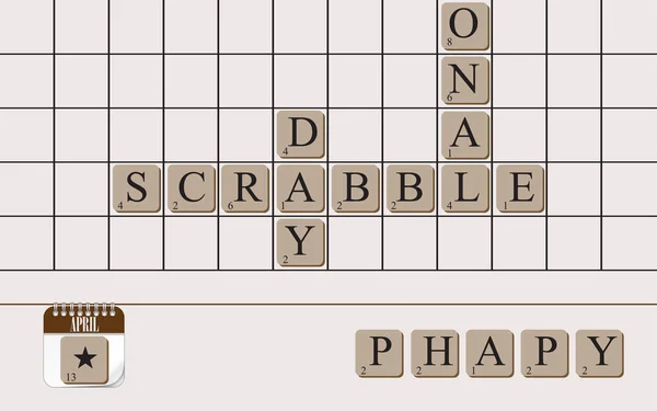 Den Scrabble — Stockový vektor