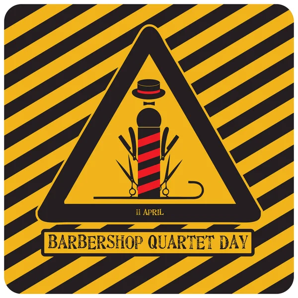 Industrial sign for Barbershop Quartet Day — Stock Vector