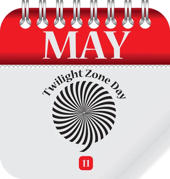 Calendario Twilight Zone Day — Vector de stock