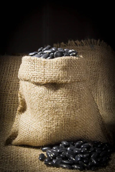 Beans in bag — Stock Photo, Image