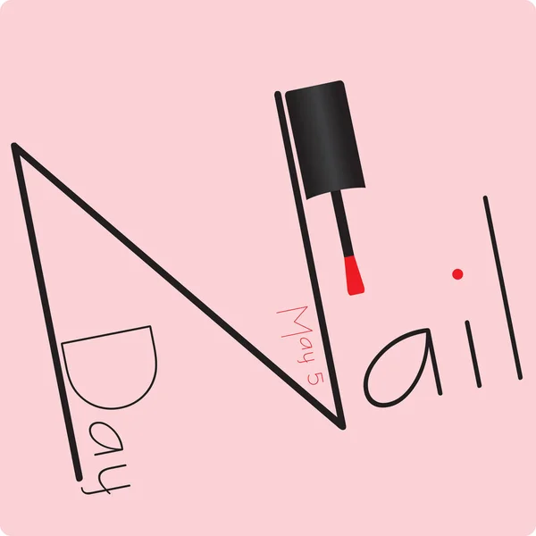 Event Nail Day — Stock Vector