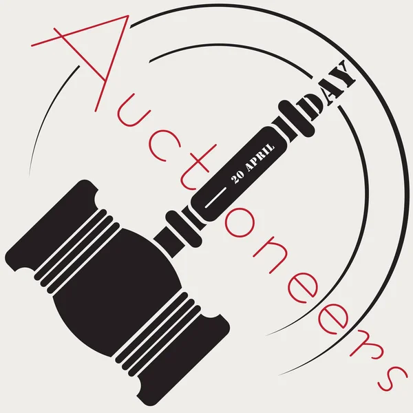 Affisch Auctioneers dag — Stock vektor