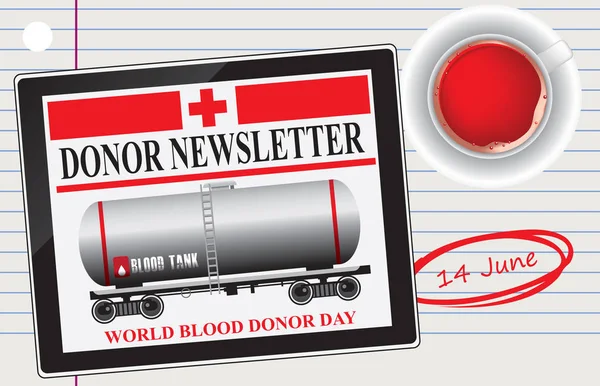 День донора крові Кубок крові — стоковий вектор