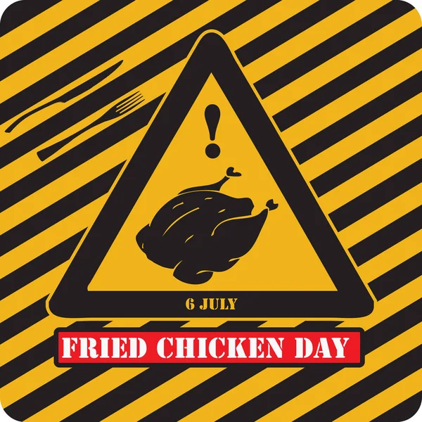 Segno industriale Fried Chicken Day — Vettoriale Stock