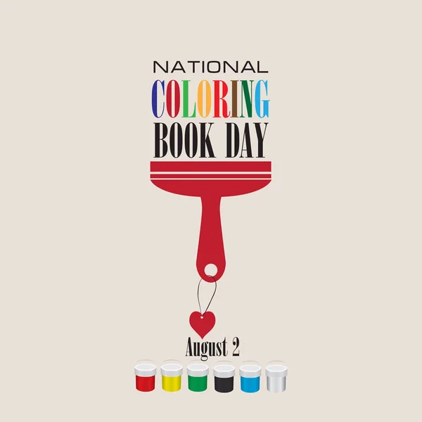 Journée nationale du livre à colorier — Image vectorielle