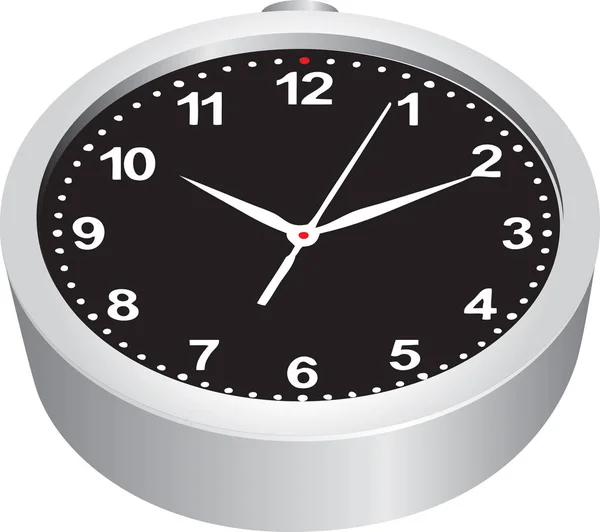 Dial negro en el reloj — Vector de stock