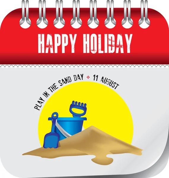 Holiday - Play In The Sand Day — Stock Vector