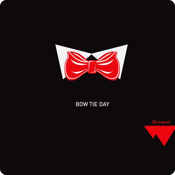 Etiqueta de saludo Bow Tie Day — Archivo Imágenes Vectoriales