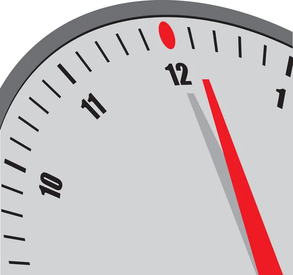 Segmento cronómetro con flecha roja — Vector de stock