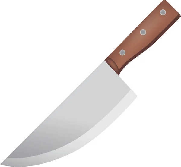 Μαχαίρι μαγειρικής για την κοπή κρέατος. — Διανυσματικό Αρχείο