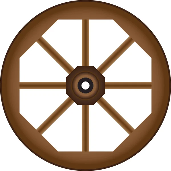 Wooden wheel carts — Stock Vector