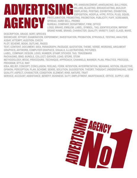 Affiche pour une agence de publicité — Image vectorielle