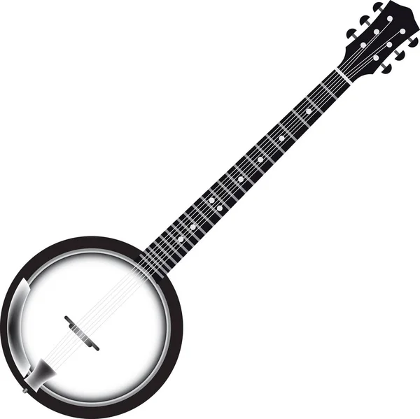 Altı String Banjo — Stok Vektör