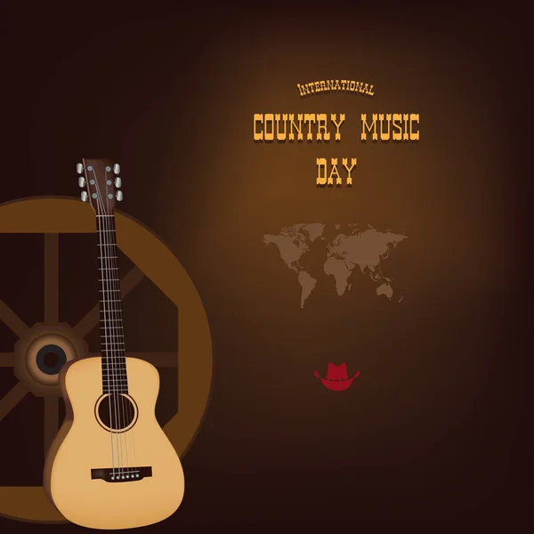 Uluslararası Country Müzik Günü — Stok Vektör