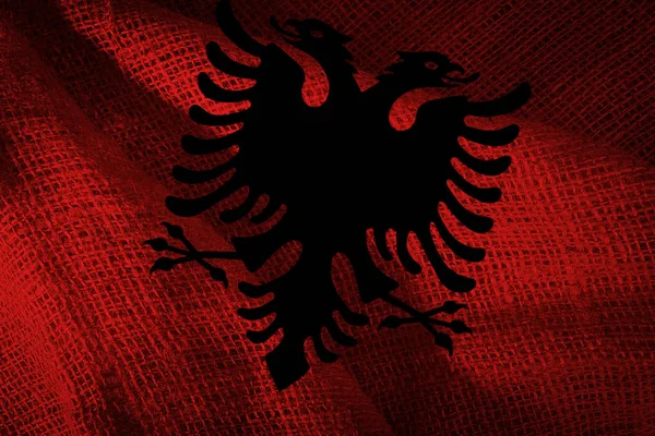 Bandeira do Estado de Albânia — Fotografia de Stock