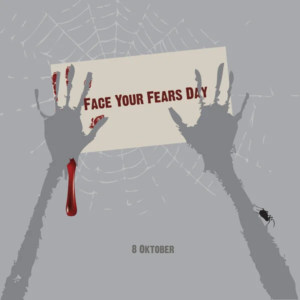 Möt din rädsla dag — Stock vektor