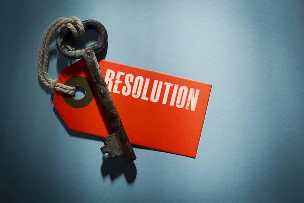 Label and key for resolution — Stock Photo, Image