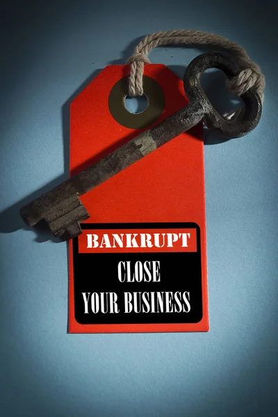 Bankrupt close your business — Stock Photo, Image