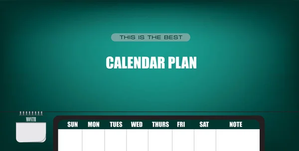 Este é o melhor plano de calendário —  Vetores de Stock