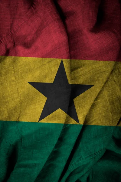 Bandera Del Estado Tela Gruesa Ghana — Foto de Stock