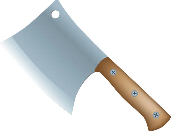 Cutting Kitchen Hatchet Meat Vector Illustration — Stockvektor