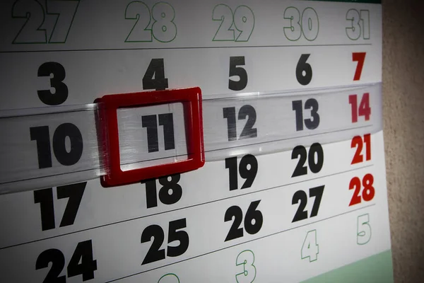 Pagina Contrassegnata Con Calendario Date — Foto Stock