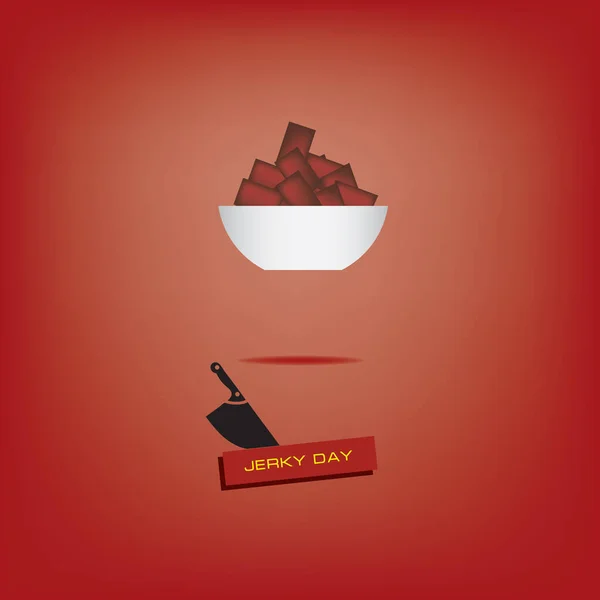 Poster Jerky Day Datum Oslavy Června — Stockový vektor