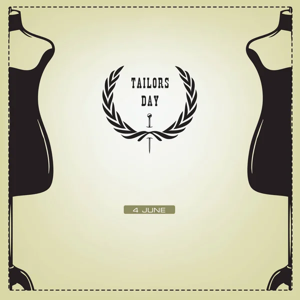 Cartaz Para Evento Junho Tailors Day — Vetor de Stock