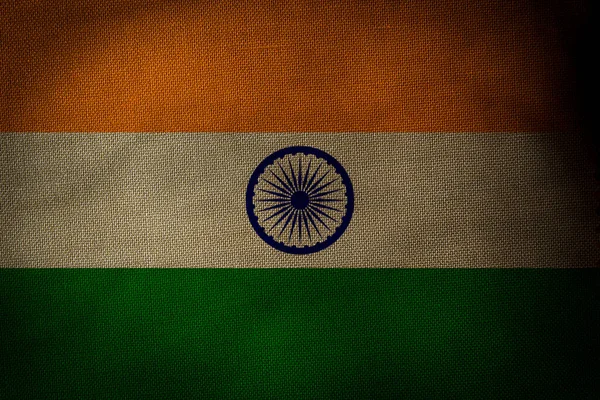Het Centrale Deel Van Vlag Van Indiase Staat — Stockfoto