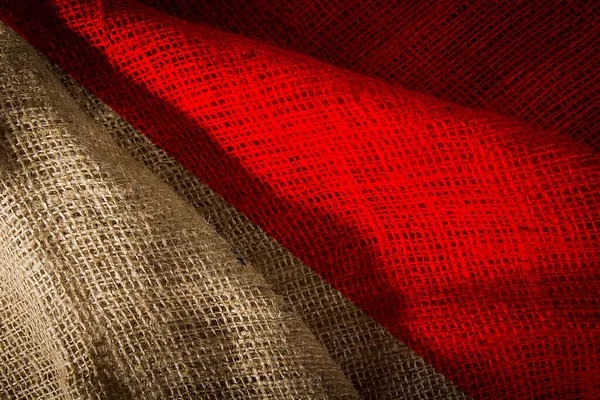 State Flag Coarse Fabric Indonesia — Stock Photo, Image