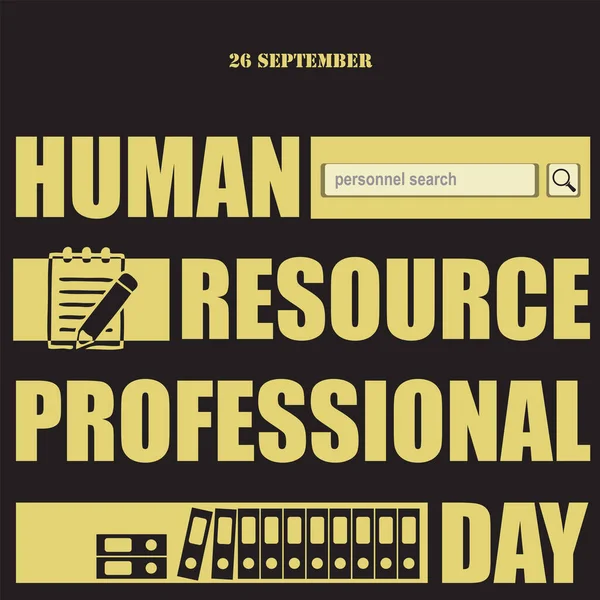 Dia Profissional Recursos Humanos — Vetor de Stock