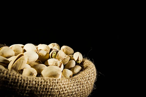 Pistacchi Non Pelati Sacchetto Primo Piano — Foto Stock