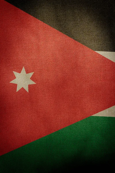 Κεντρικό Τμήμα Της Σημαίας Της Πολιτείας Της Ιορδανίας — Φωτογραφία Αρχείου