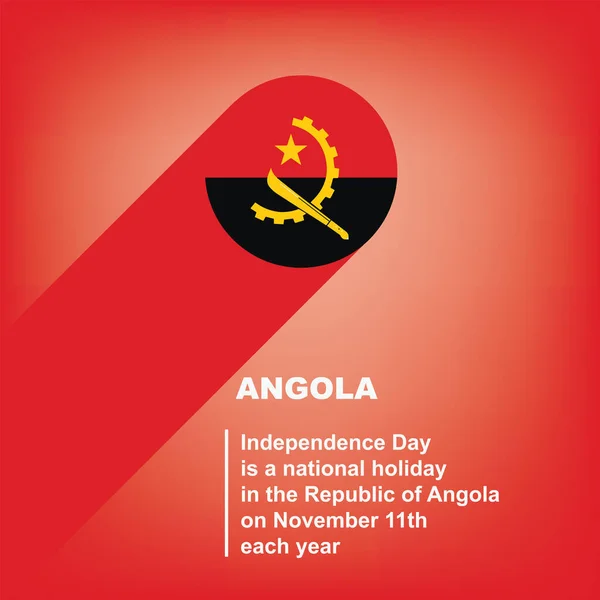 Fiesta Nacional Angola Día Independencia Póster Del Evento — Vector de stock