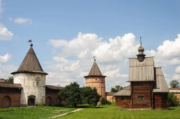Pátio Interno Mosteiro Arcanjo Miguel Yuriev Polsky Região Vladimir Rússia — Fotografia de Stock