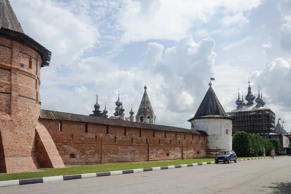 Murs Tours Ancien Monastère Archange Michel Yuriev Polsky Région Vladimir — Photo