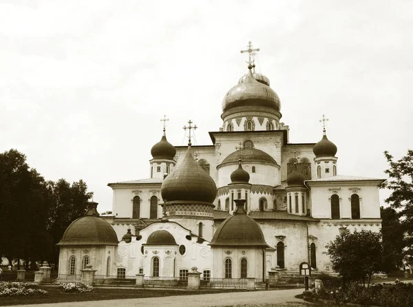 Vista Antiga Catedral Voskresensky 1658 1685 Mosteiro Nova Jerusalém Rússia — Fotografia de Stock