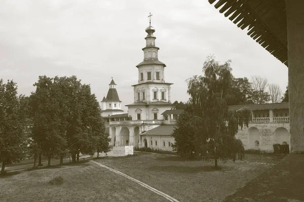 Paredes Torres Mosteiro Medieval 1658 1685 Nova Jerusalém Rússia Estilo — Fotografia de Stock